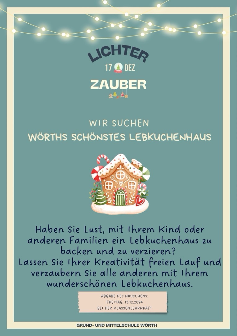 Wer baut Wörths schönstes Lebkuchenhaus?